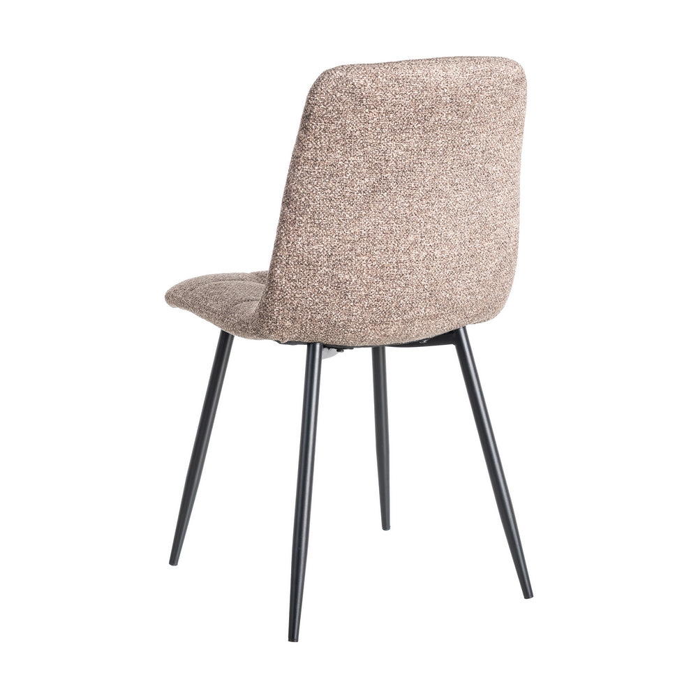 SILLA JASPEADO TAUPE TEJIDO-METAL 44 X 52 X 86 CM