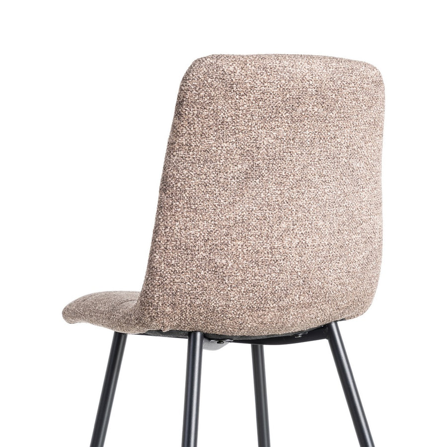SILLA JASPEADO TAUPE TEJIDO-METAL 44 X 52 X 86 CM