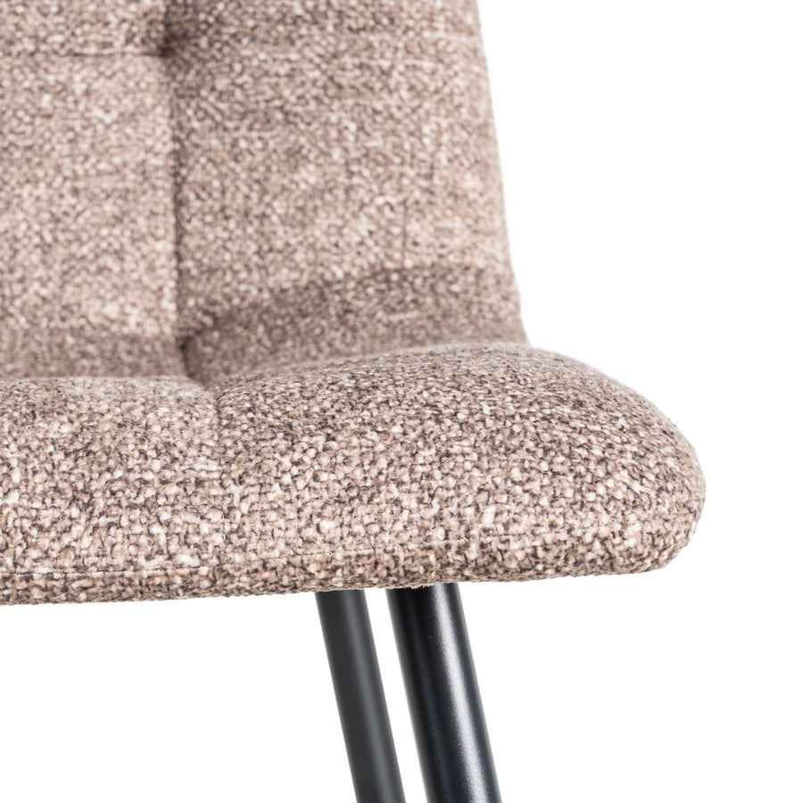 SILLA JASPEADO TAUPE TEJIDO-METAL 44 X 52 X 86 CM