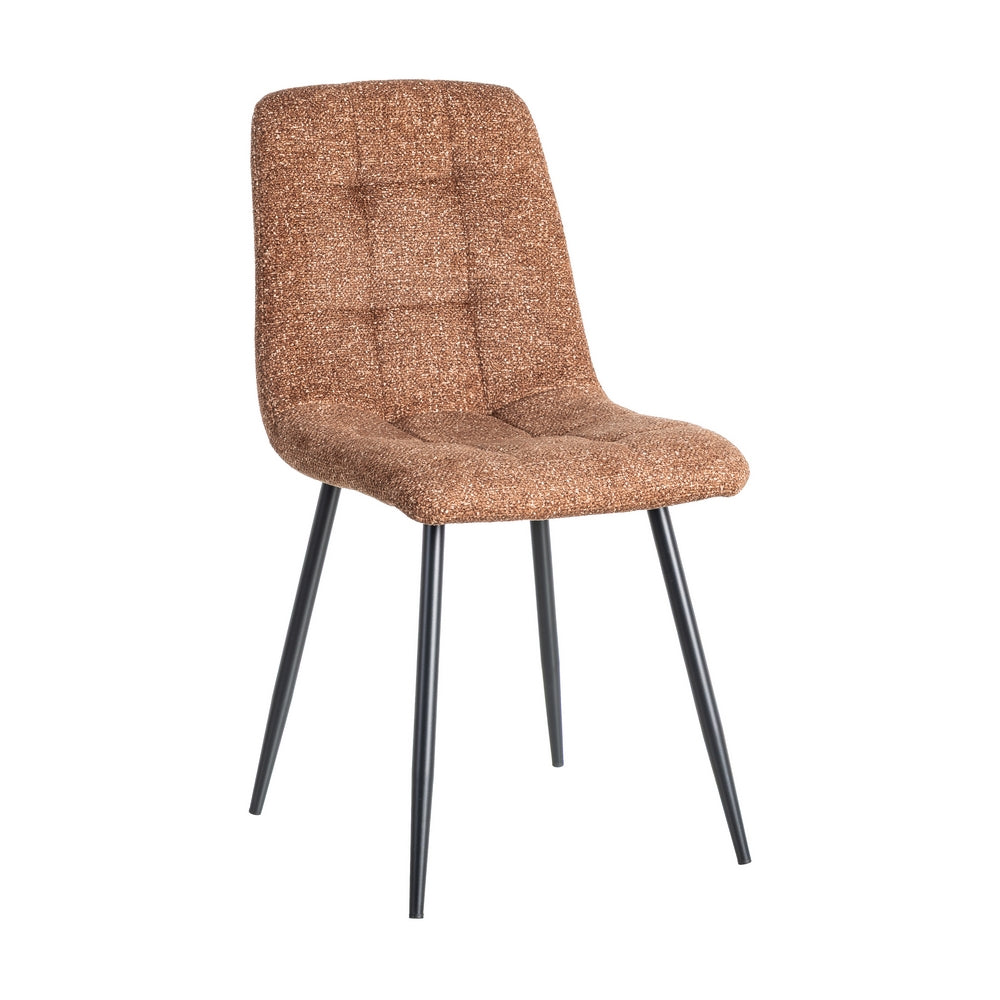 SILLA JASPEADO OCRE TEJIDO-METAL 44 X 52 X 86 CM
