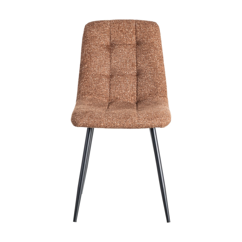 SILLA JASPEADO OCRE TEJIDO-METAL 44 X 52 X 86 CM