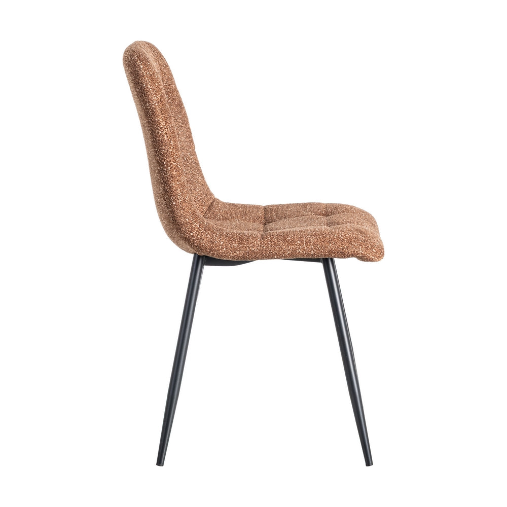 SILLA JASPEADO OCRE TEJIDO-METAL 44 X 52 X 86 CM