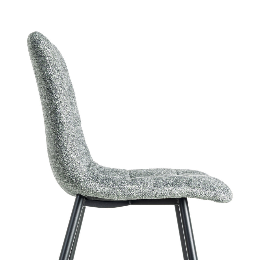 SILLA JASPEADO VERDE TEJIDO-METAL 44 X 52 X 86 CM