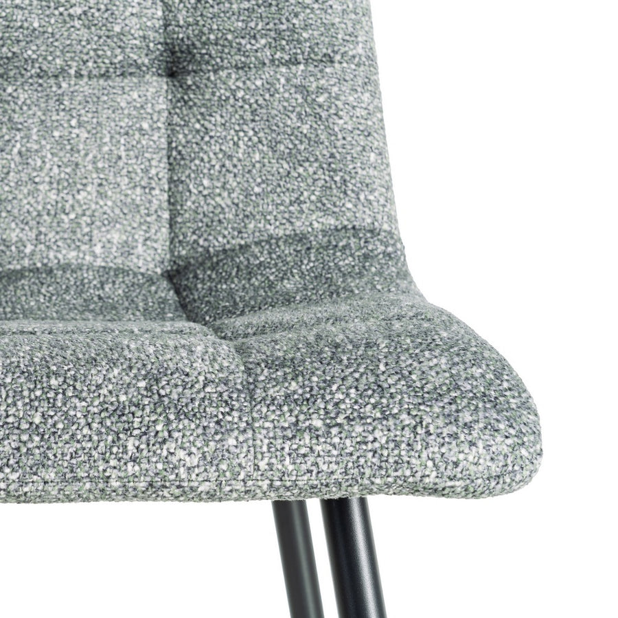 SILLA JASPEADO VERDE TEJIDO-METAL 44 X 52 X 86 CM