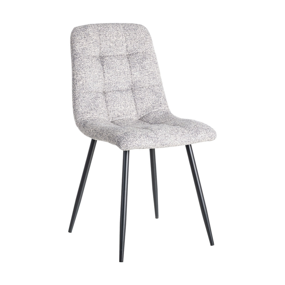 SILLA JASPEADO GRIS-BLANCO TEJIDO-METAL 44 X 52 X 86 CM