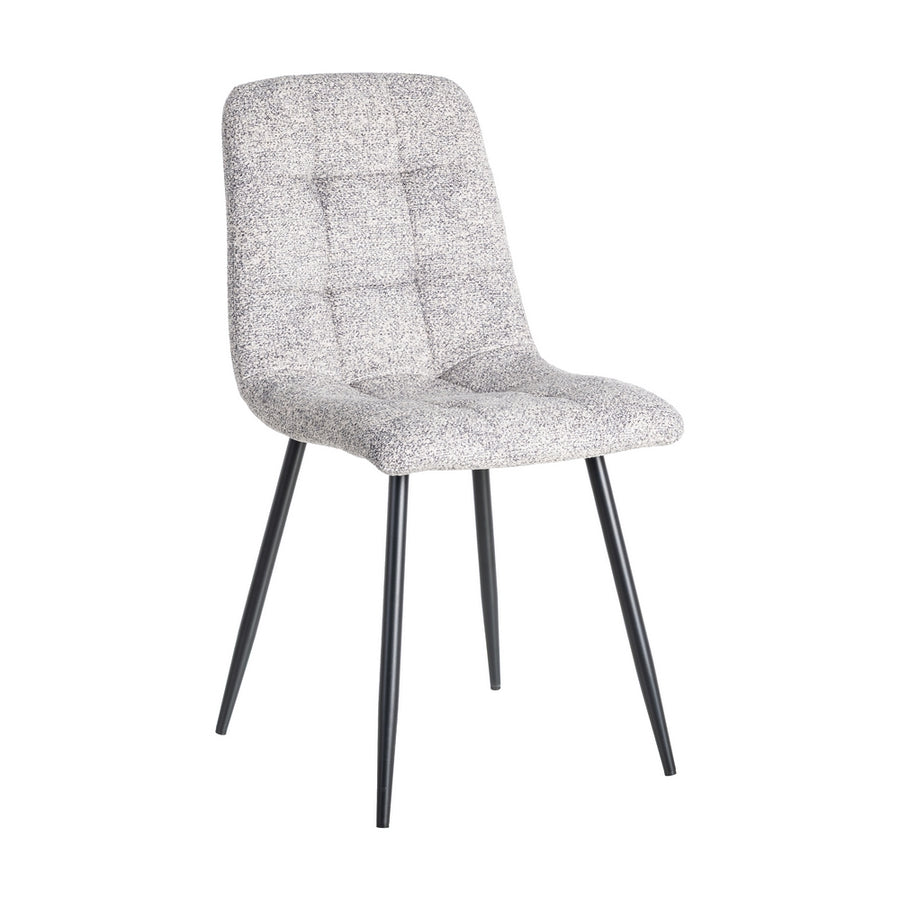 SILLA JASPEADO GRIS-BLANCO TEJIDO-METAL 44 X 52 X 86 CM