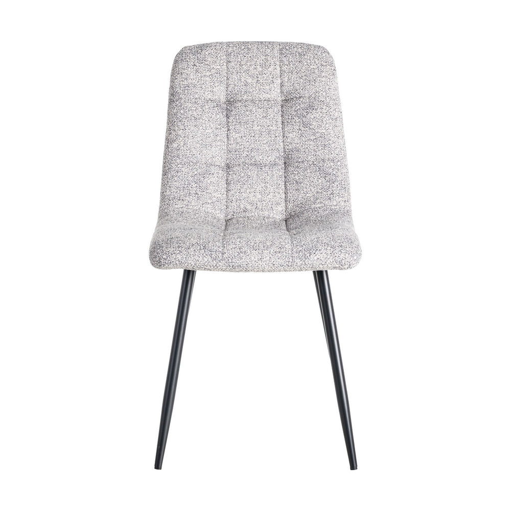 SILLA JASPEADO GRIS-BLANCO TEJIDO-METAL 44 X 52 X 86 CM