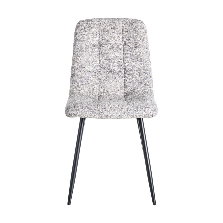 SILLA JASPEADO GRIS-BLANCO TEJIDO-METAL 44 X 52 X 86 CM