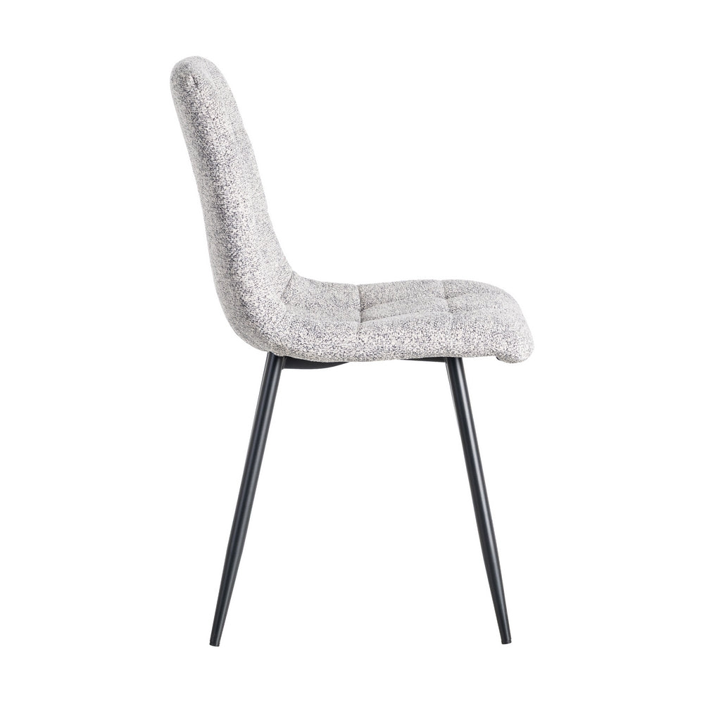 SILLA JASPEADO GRIS-BLANCO TEJIDO-METAL 44 X 52 X 86 CM