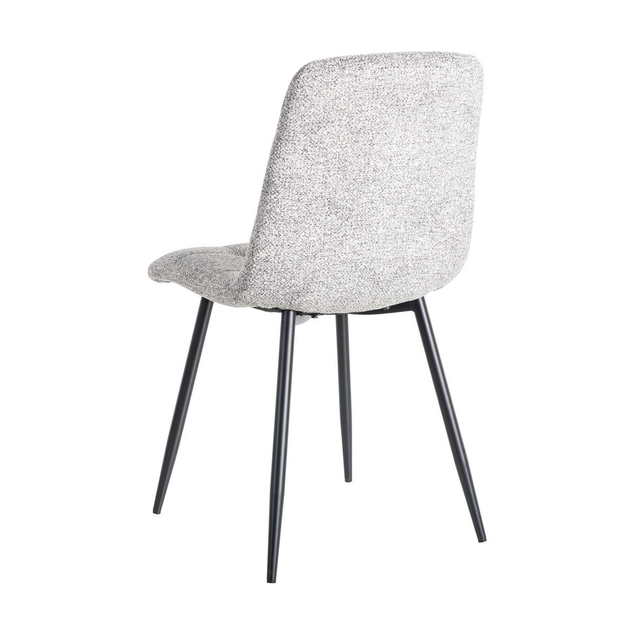 SILLA JASPEADO GRIS-BLANCO TEJIDO-METAL 44 X 52 X 86 CM