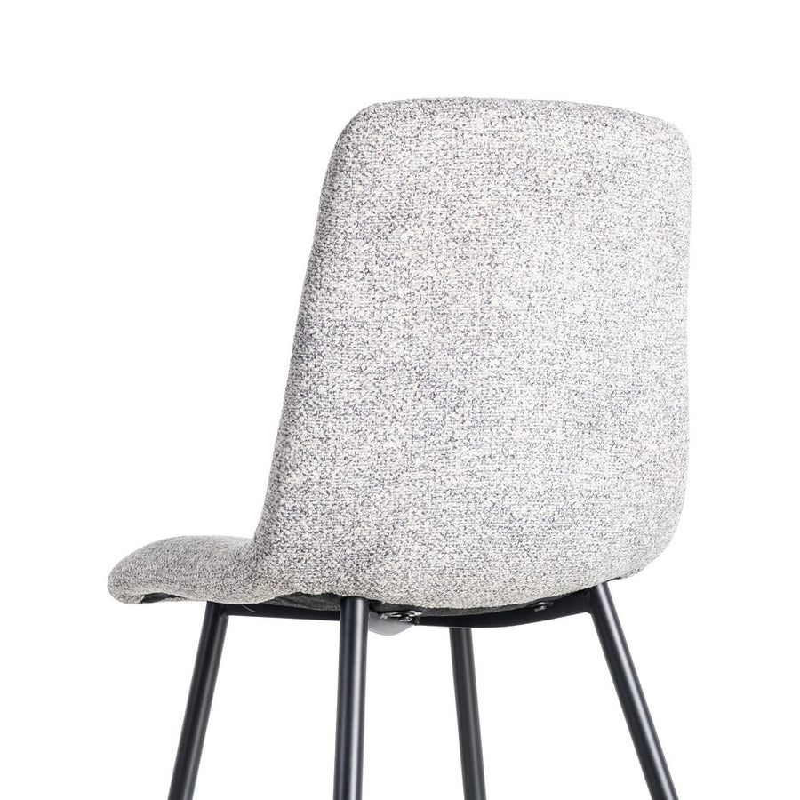 SILLA JASPEADO GRIS-BLANCO TEJIDO-METAL 44 X 52 X 86 CM
