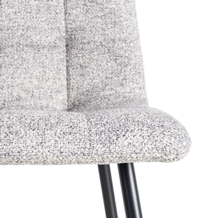 SILLA JASPEADO GRIS-BLANCO TEJIDO-METAL 44 X 52 X 86 CM