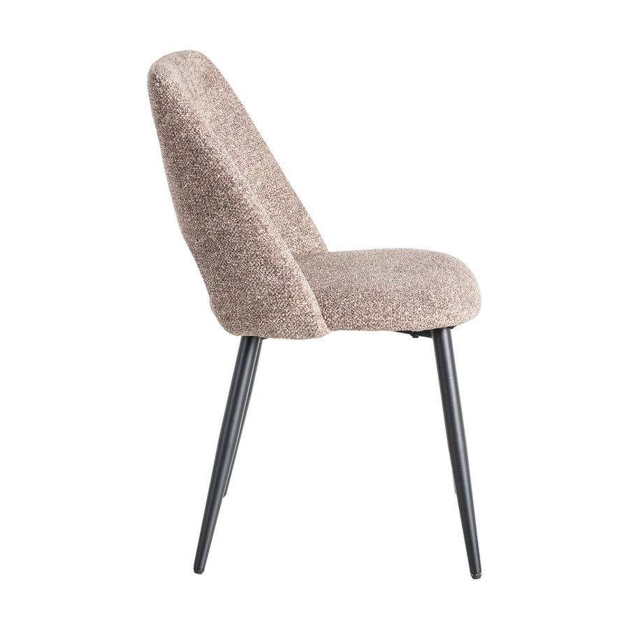 SILLA JASPEADO TAUPE TEJIDO-METAL 50 X 57 X 81 CM