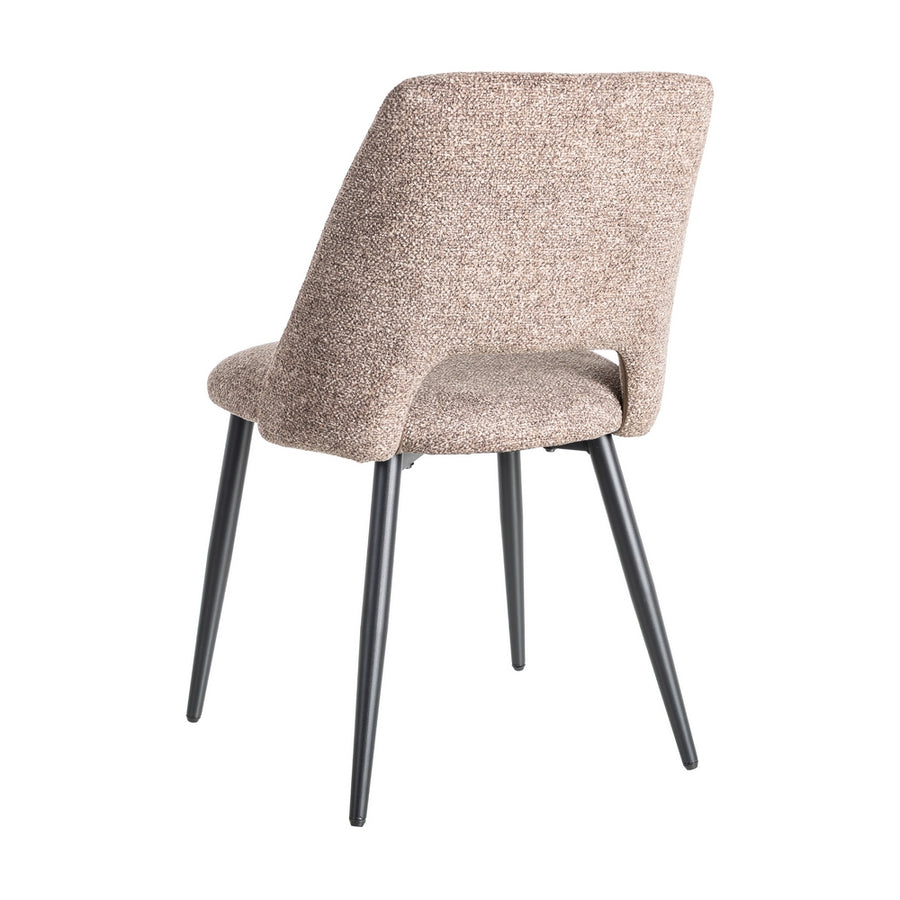 SILLA JASPEADO TAUPE TEJIDO-METAL 50 X 57 X 81 CM