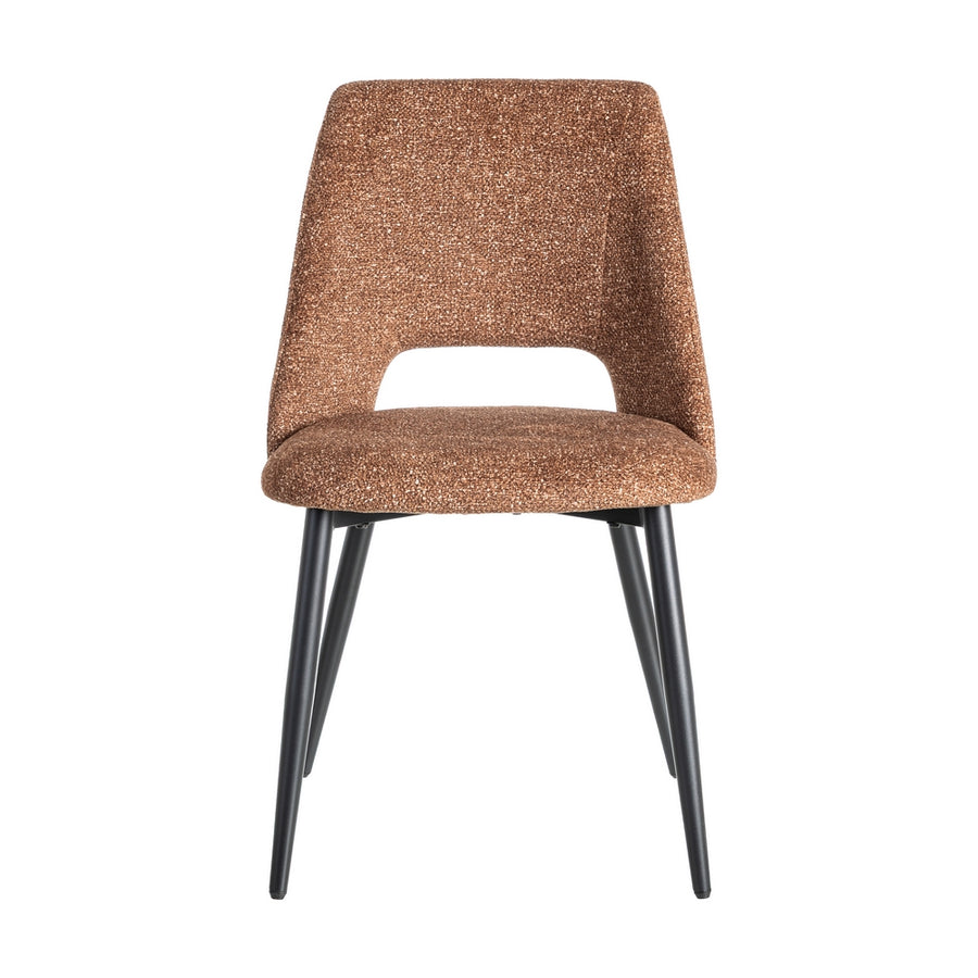 SILLA JASPEADO OCRE TEJIDO-METAL 50 X 57 X 81 CM