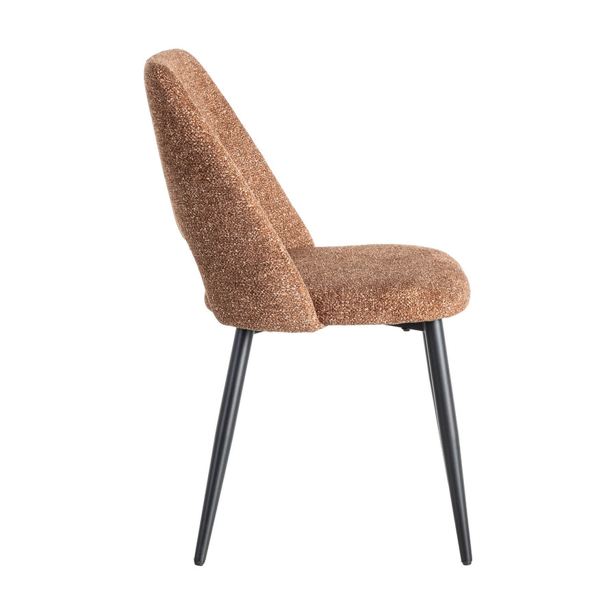 SILLA JASPEADO OCRE TEJIDO-METAL 50 X 57 X 81 CM