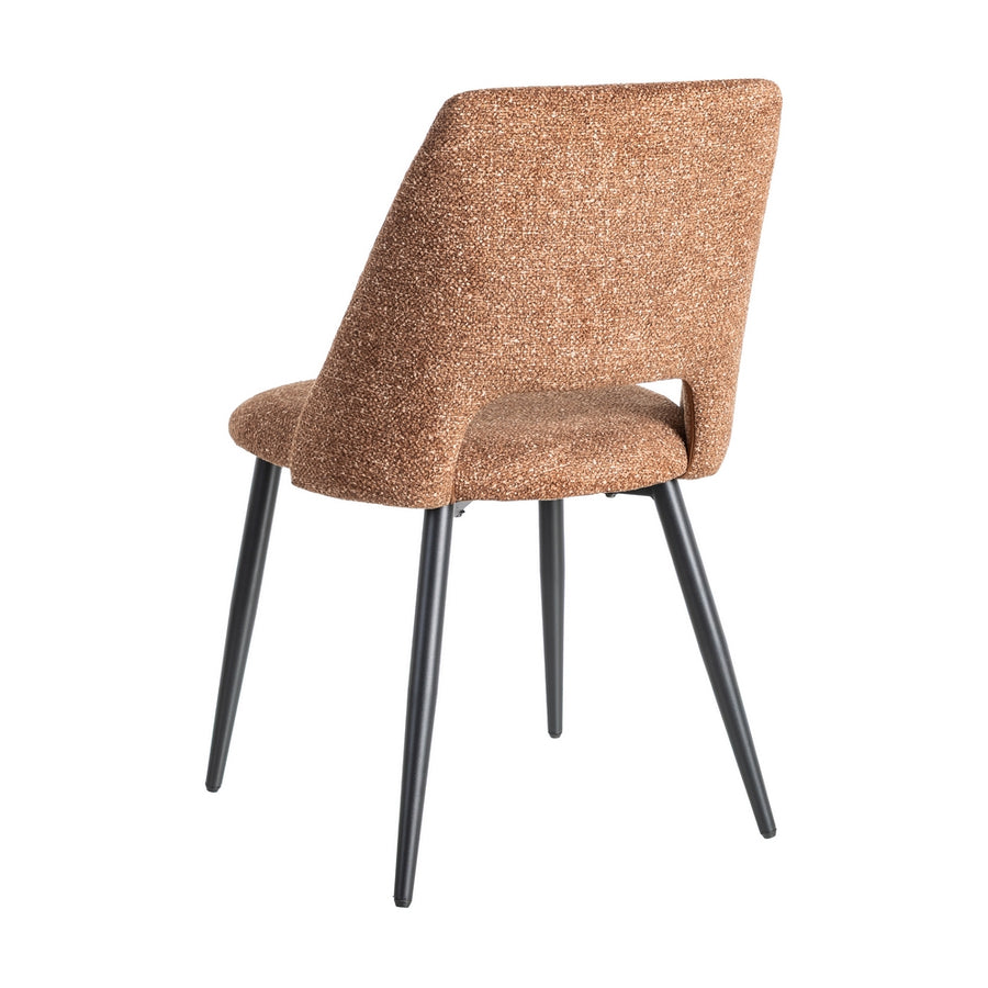 SILLA JASPEADO OCRE TEJIDO-METAL 50 X 57 X 81 CM