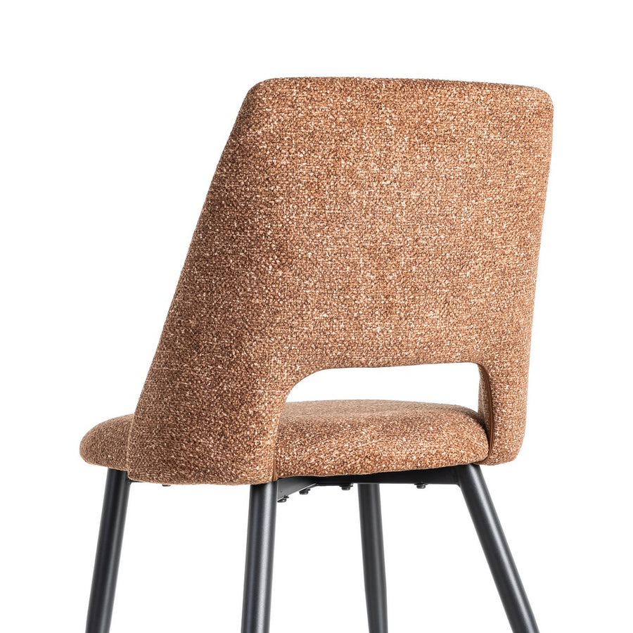 SILLA JASPEADO OCRE TEJIDO-METAL 50 X 57 X 81 CM