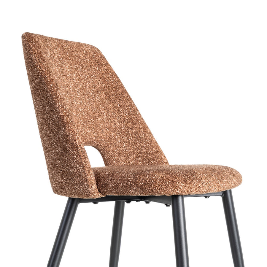 SILLA JASPEADO OCRE TEJIDO-METAL 50 X 57 X 81 CM