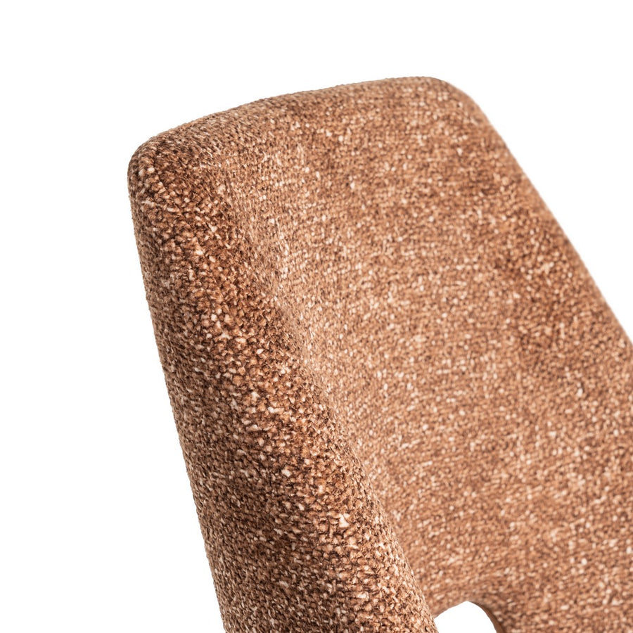 SILLA JASPEADO OCRE TEJIDO-METAL 50 X 57 X 81 CM