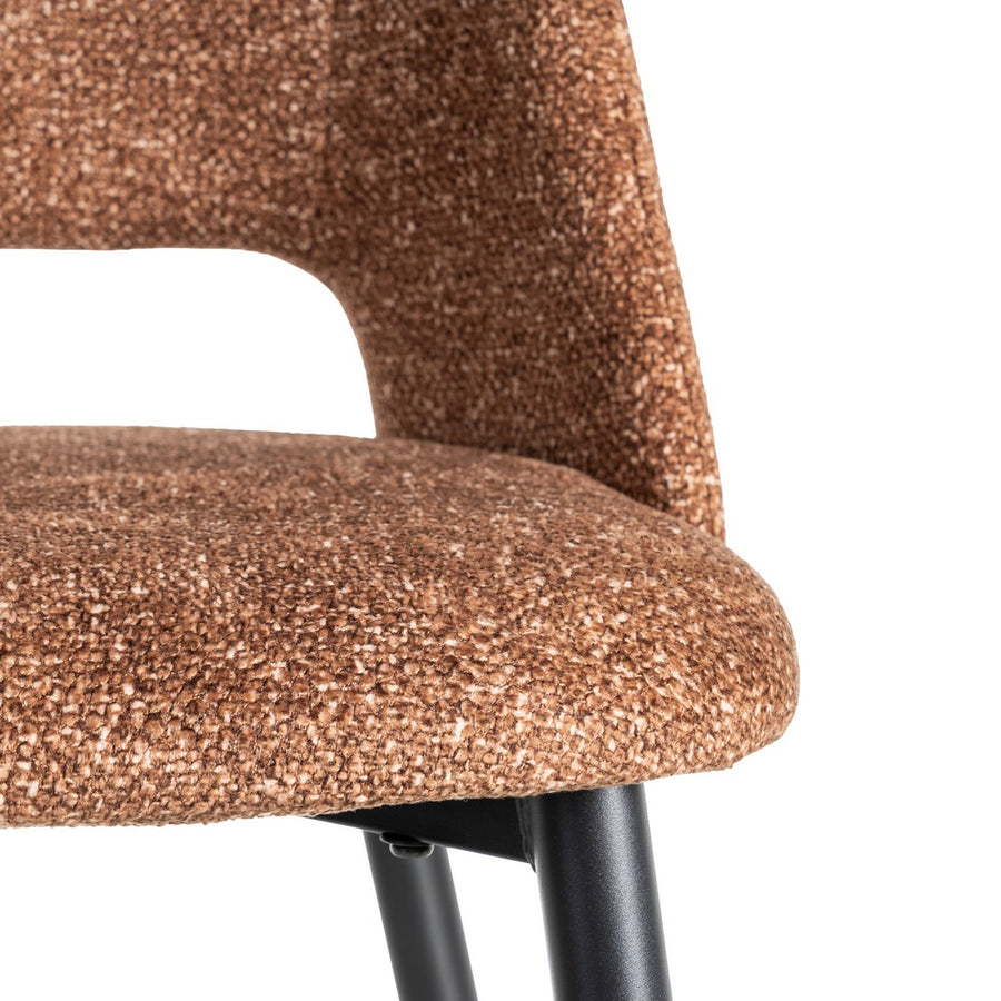SILLA JASPEADO OCRE TEJIDO-METAL 50 X 57 X 81 CM