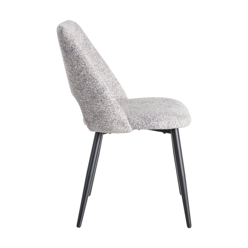 SILLA JASPEADO GRIS-BLANCO TEJIDO-METAL 50 X 57 X 81 CM