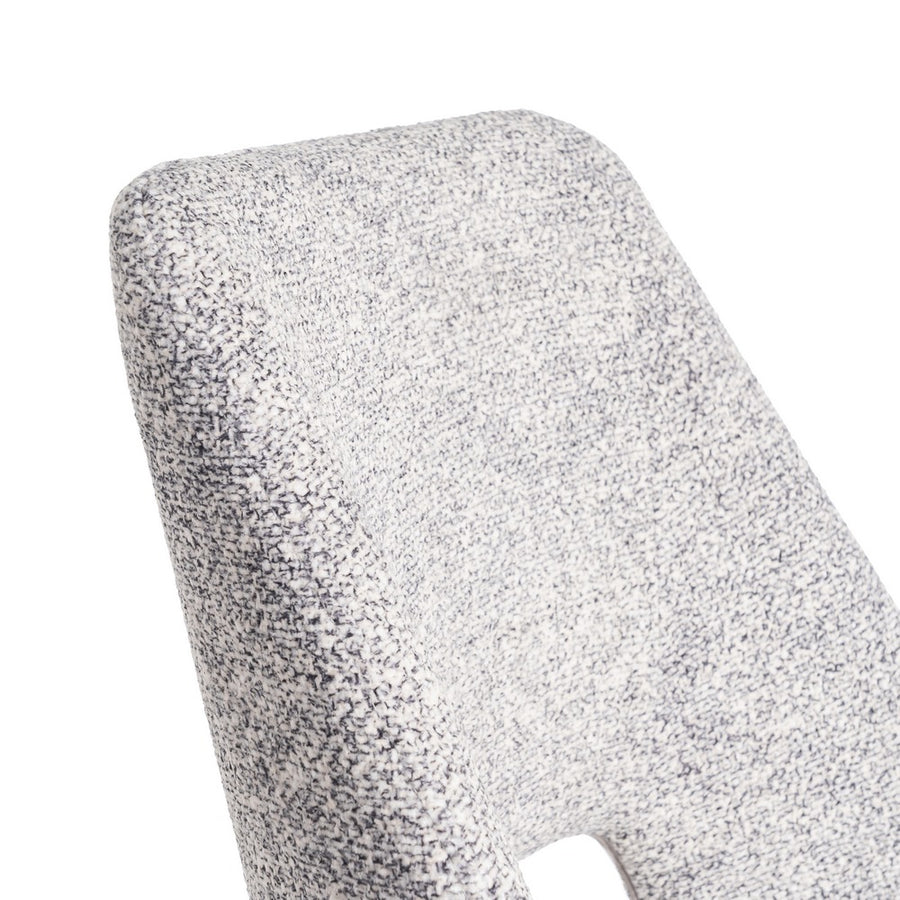 SILLA JASPEADO GRIS-BLANCO TEJIDO-METAL 50 X 57 X 81 CM