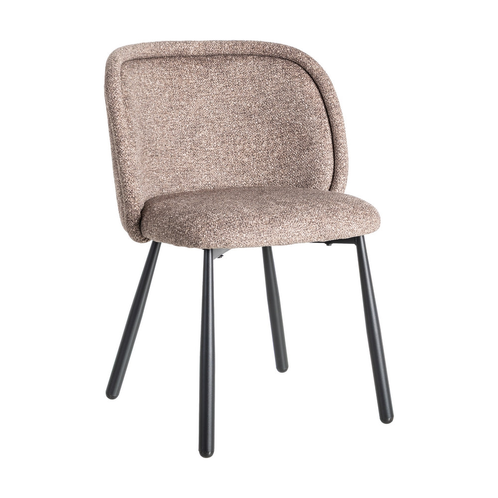 SILLA JASPEADO TAUPE TEJIDO-METAL 56 X 56 X 78 CM