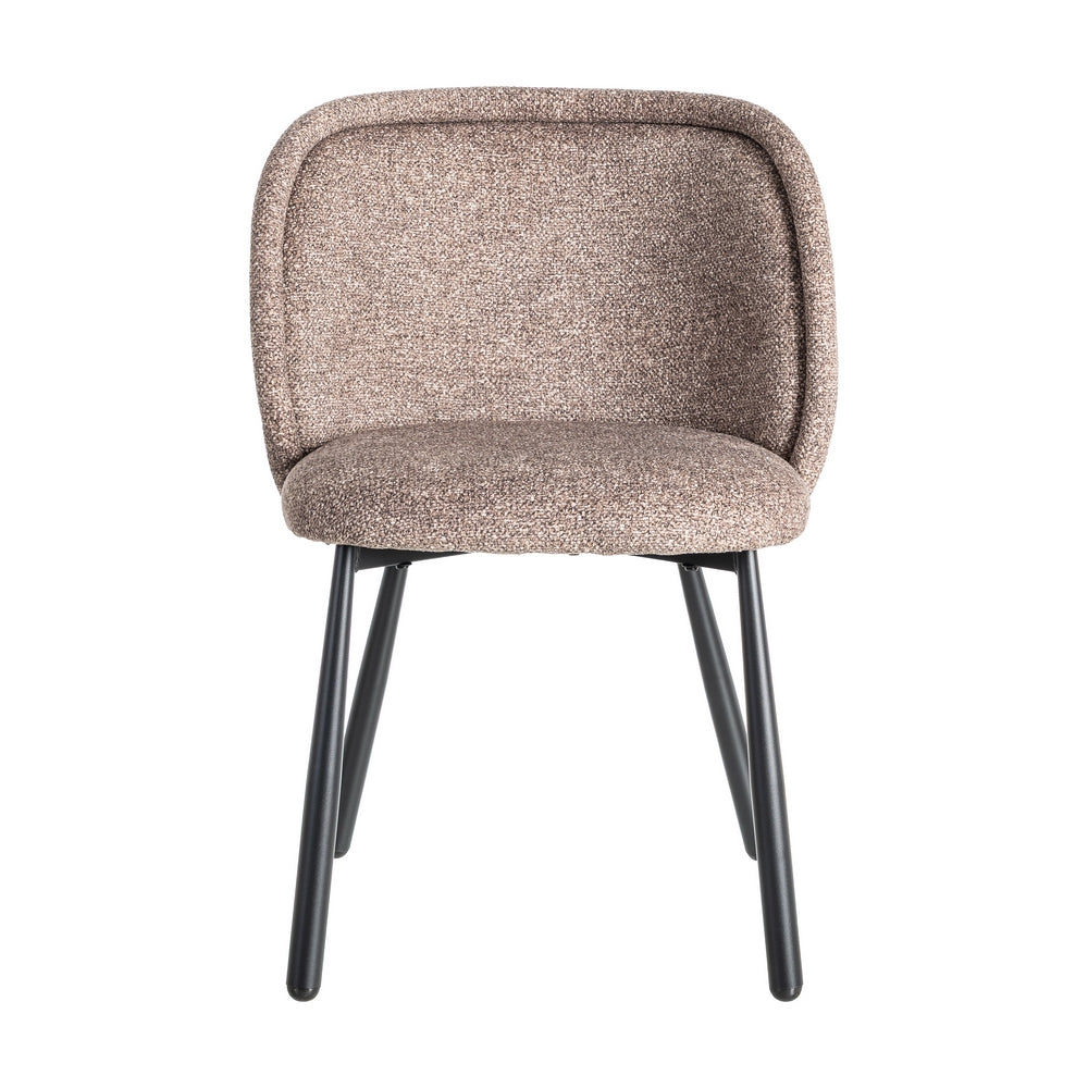 SILLA JASPEADO TAUPE TEJIDO-METAL 56 X 56 X 78 CM