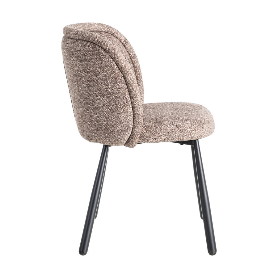 SILLA JASPEADO TAUPE TEJIDO-METAL 56 X 56 X 78 CM