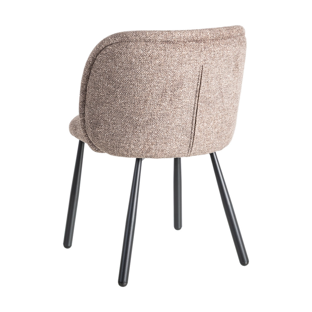 SILLA JASPEADO TAUPE TEJIDO-METAL 56 X 56 X 78 CM