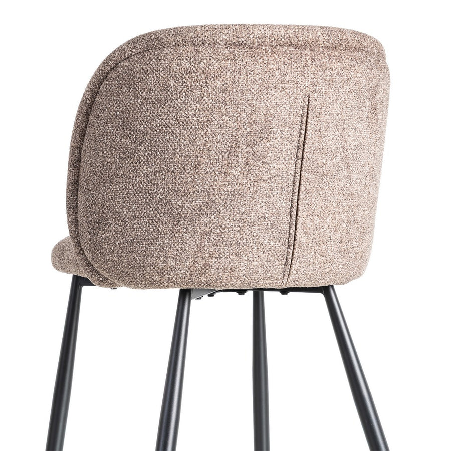 SILLA JASPEADO TAUPE TEJIDO-METAL 56 X 56 X 78 CM