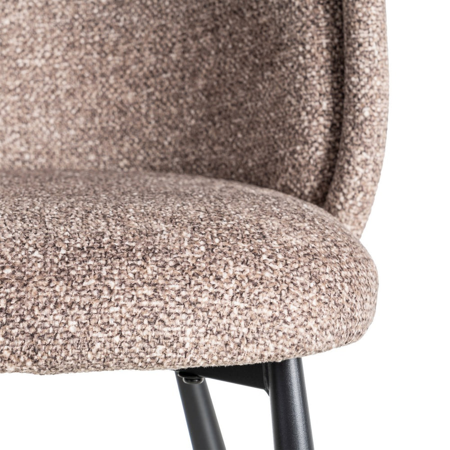 SILLA JASPEADO TAUPE TEJIDO-METAL 56 X 56 X 78 CM