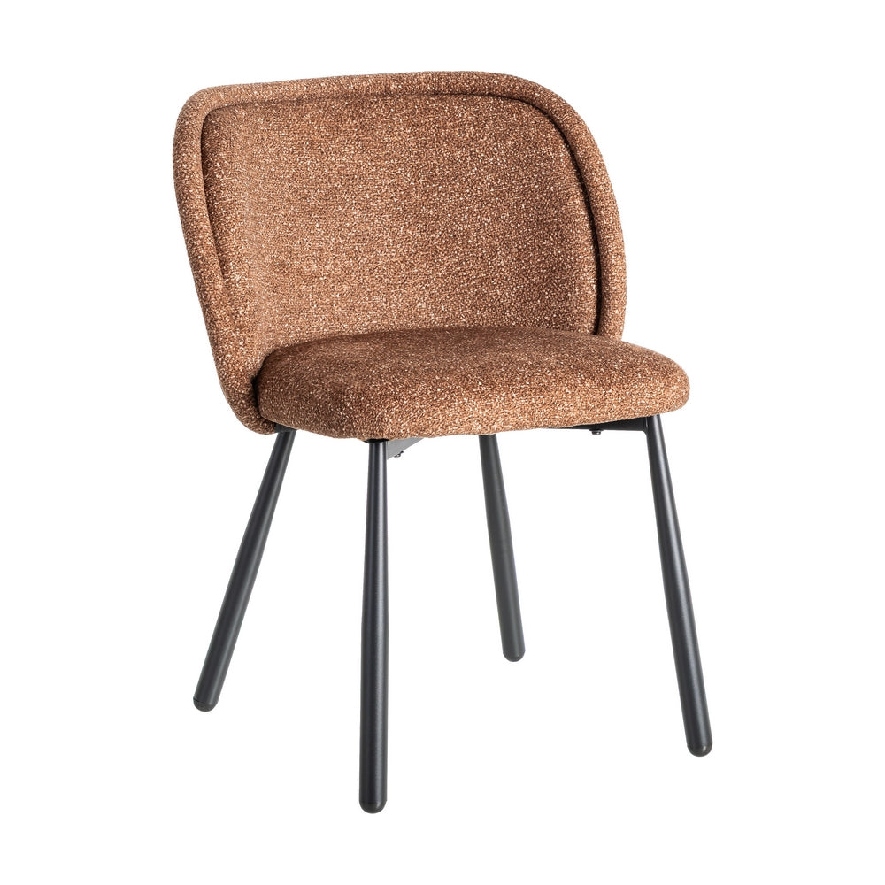 SILLA JASPEADO OCRE TEJIDO-METAL 56 X 56 X 78 CM