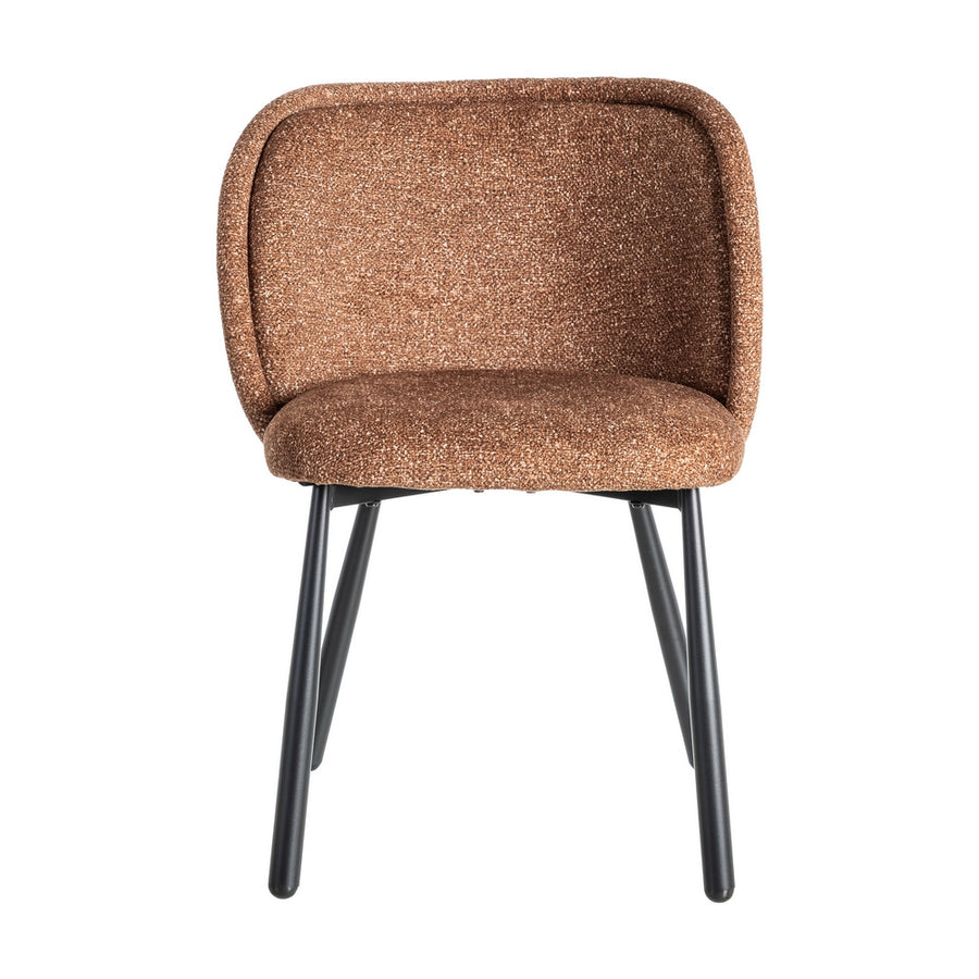 SILLA JASPEADO OCRE TEJIDO-METAL 56 X 56 X 78 CM