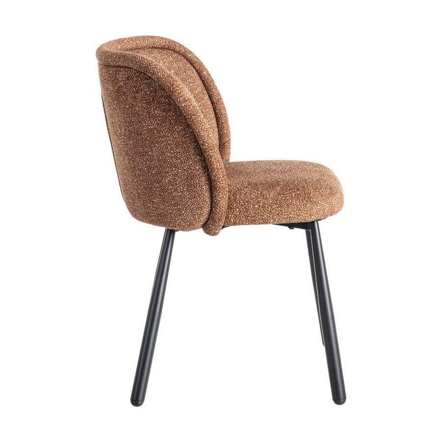 SILLA JASPEADO OCRE TEJIDO-METAL 56 X 56 X 78 CM
