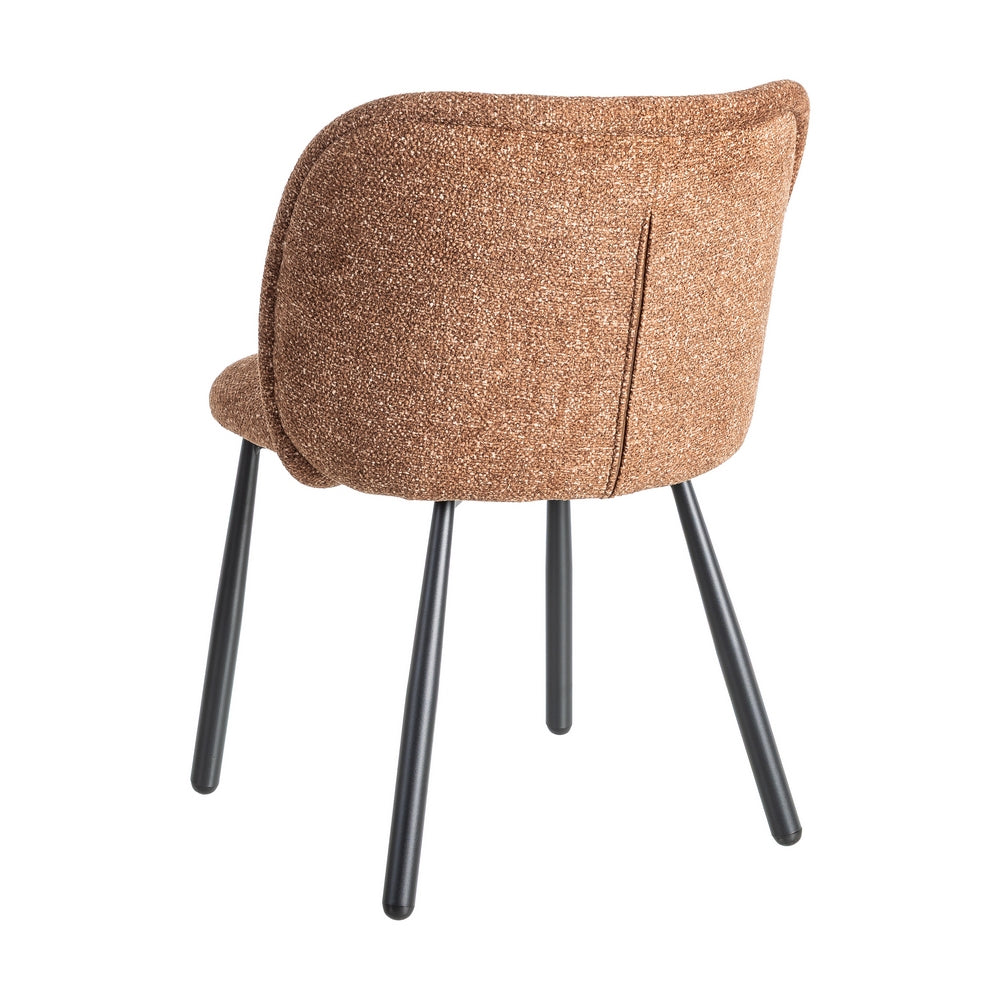 SILLA JASPEADO OCRE TEJIDO-METAL 56 X 56 X 78 CM