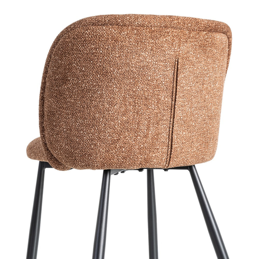 SILLA JASPEADO OCRE TEJIDO-METAL 56 X 56 X 78 CM
