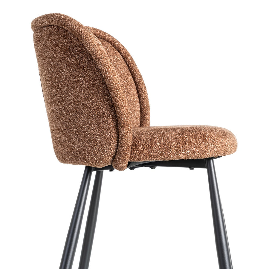 SILLA JASPEADO OCRE TEJIDO-METAL 56 X 56 X 78 CM