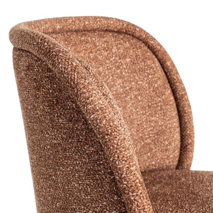 SILLA JASPEADO OCRE TEJIDO-METAL 56 X 56 X 78 CM