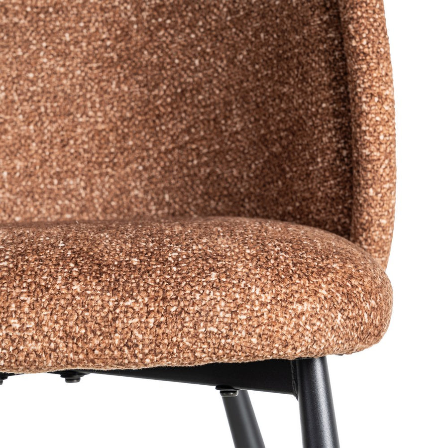 SILLA JASPEADO OCRE TEJIDO-METAL 56 X 56 X 78 CM