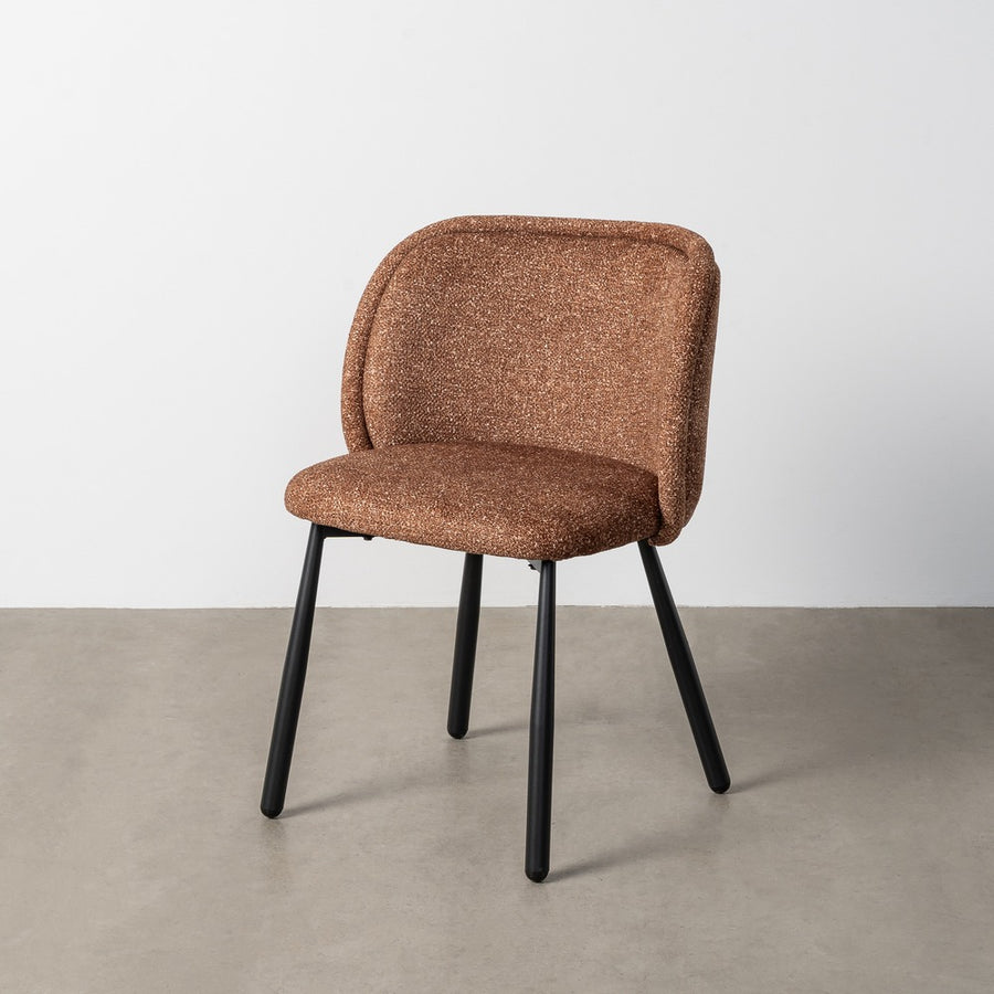 SILLA JASPEADO OCRE TEJIDO-METAL 56 X 56 X 78 CM