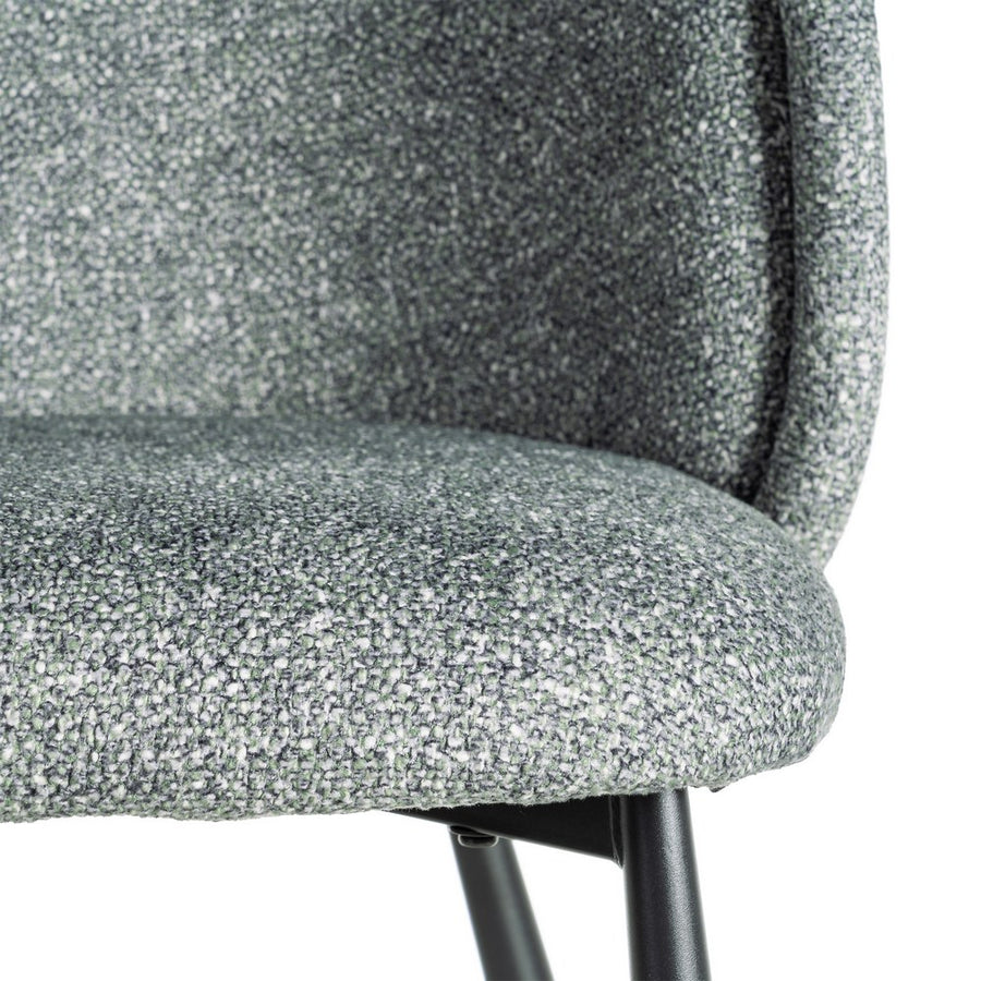 SILLA JASPEADO VERDE TEJIDO-METAL 56 X 56 X 78 CM