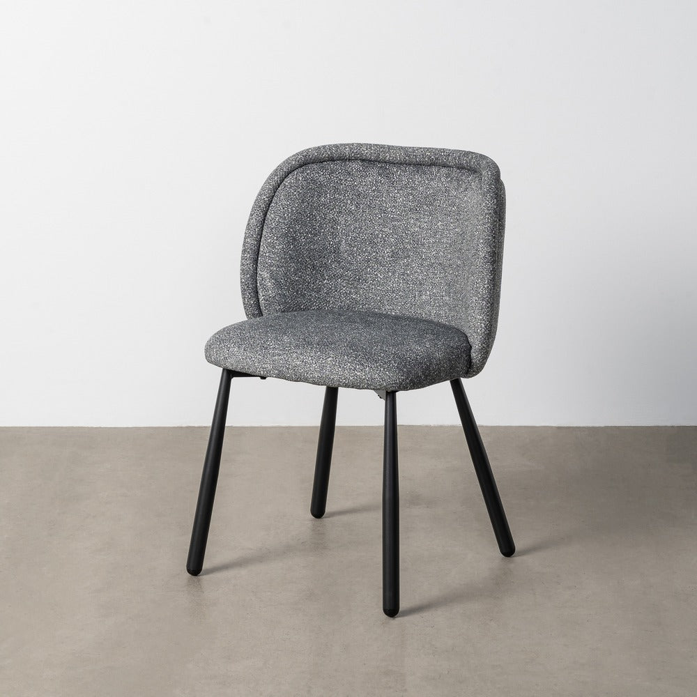 SILLA JASPEADO VERDE TEJIDO-METAL 56 X 56 X 78 CM