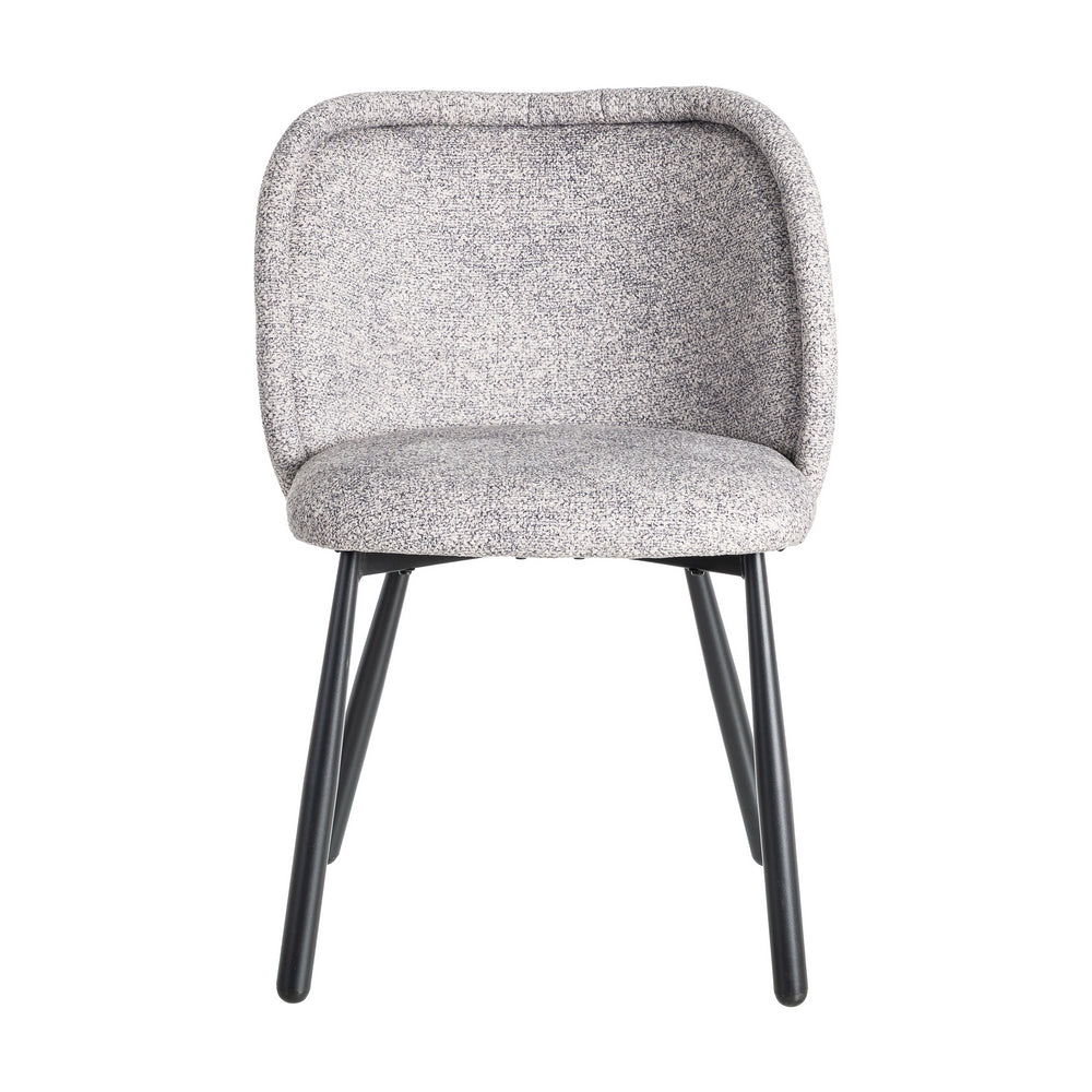 SILLA JASPEADO GRIS-BLANCO TEJIDO-METAL 56 X 56 X 78 CM
