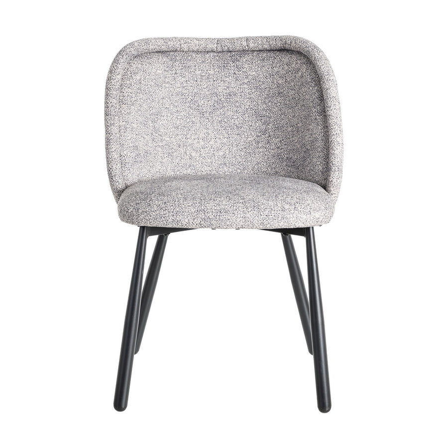 SILLA JASPEADO GRIS-BLANCO TEJIDO-METAL 56 X 56 X 78 CM