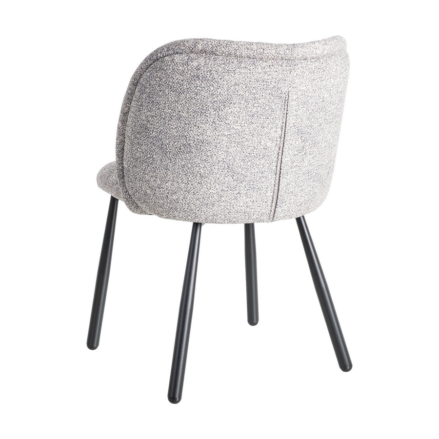 SILLA JASPEADO GRIS-BLANCO TEJIDO-METAL 56 X 56 X 78 CM