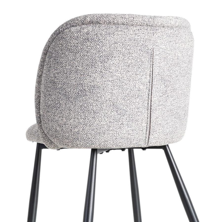 SILLA JASPEADO GRIS-BLANCO TEJIDO-METAL 56 X 56 X 78 CM