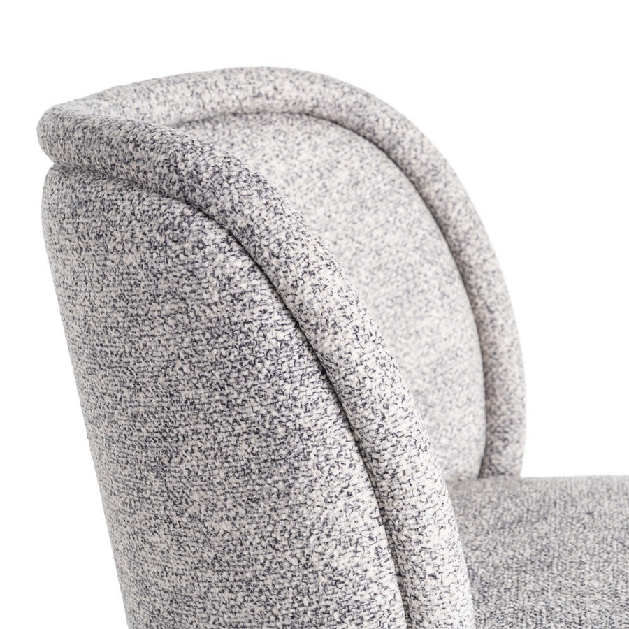 SILLA JASPEADO GRIS-BLANCO TEJIDO-METAL 56 X 56 X 78 CM