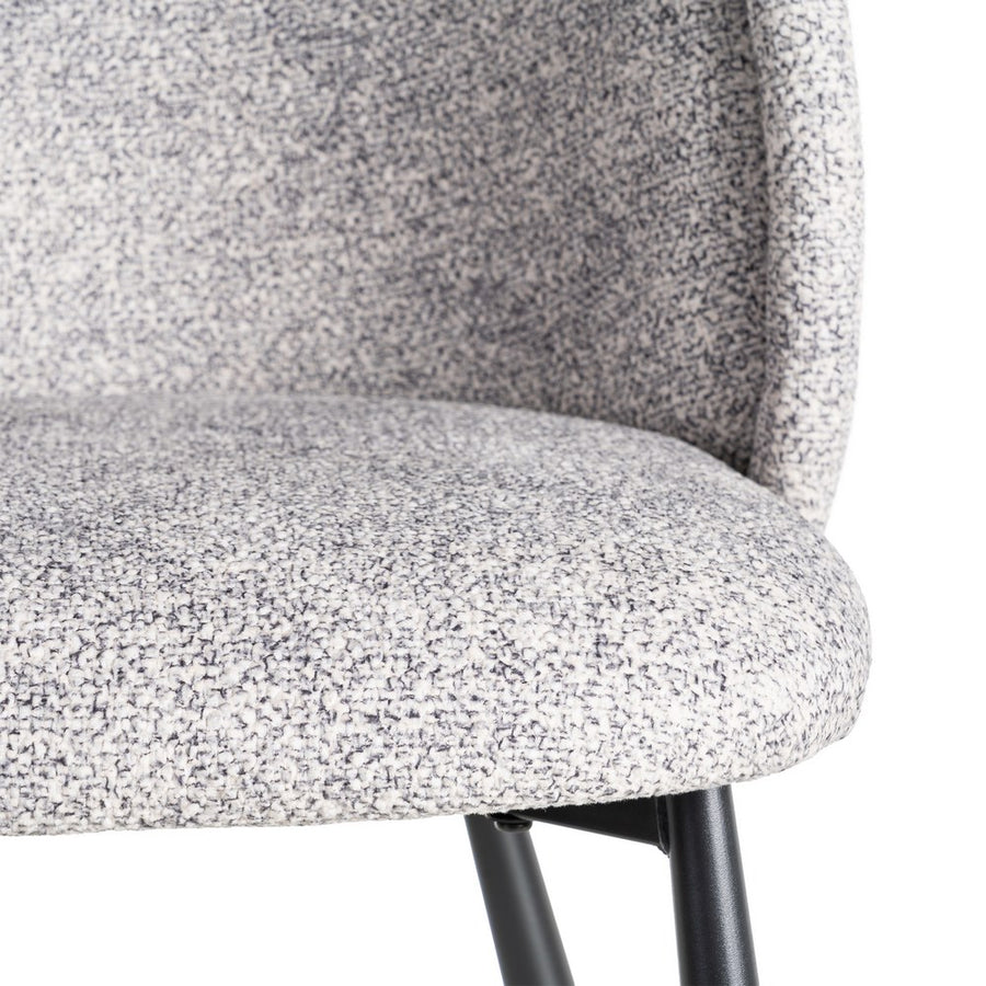 SILLA JASPEADO GRIS-BLANCO TEJIDO-METAL 56 X 56 X 78 CM
